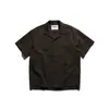 Yidao Vintage 2026 Verano Nuevo Tendencia Japonesa Bolsillo con Parche Holgada Cuadros Burbuja Secado Rápido Cuello Cubano Manga Corta Camisa