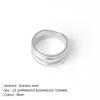 Anillo multicapa para mujer eManco anillo geométrico de acero inoxidable anillo de oro de 18 quilates joyería transfronteriza al por mayor