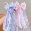 Presilhas de Cabelo Infantis para Meninas 2026 Nova Super Fada Pérola Fita Véu Adereço de Cabeça para Performance de 1º de Junho Fantasia Estilo Princesa Acessórios de Cabelo Adereço de Cabeça