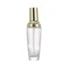 Botella de Loción de Vidrio Tipo Push al por Mayor 100ml Botella Dispensadora Cosmética Botella de Esencia Facial Botella de Crema Crema