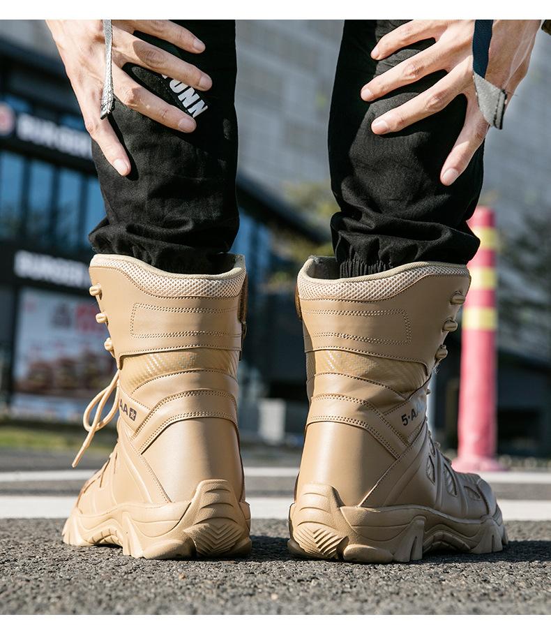 战术高帮军靴大码