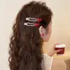 Novo Prendedor de Cabelo com Contraste Azul e Vermelho e Contas Florais para Mulheres 2026, Presilha Lateral Estilo Coreano, Acessório de Cabelo de Presilha de Franja de Alta Qualidade