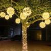 Luces para árboles de exterior Luces de bola de vid Luces LED Luces colgantes para árboles Luces de bola Decoración de ingeniería de iluminación exterior navideña para el hogar