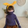 [em estoque crianças outono e inverno nova versão coreana de gola alta elástico base camisola meninos e meninas bebê lã fina versátil