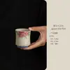 Taza de Té Negro Firestone Azul y Blanca, Taza Maestra de Peonías Vintage, Taza de Pie Alto para Uso Doméstico, Souvenir de Alta Gama, Taza Personal para Degustación de Té
