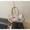 Bolsa de Mão Feminina Bordada Transfronteiriça, Bolsa Boston, Bolsa Almofada, Bolsa de Ombro Versátil e Moderna para o Dia a Dia, Bolsa Transversal Feminina