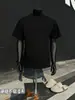 Nova Camiseta Branca Estilo Casual Americano Masculina de Verão Manga Curta Algodão Puro Peso Pesado Fitness Meia-Manga