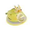 Salida de verano al aire libre gorra de protección solar para niños sombrero de ala ancha de dibujos animados para hombres y mujeres con ventilador de carga USB sombrero para el sol