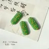 Serie Verde Amarillo de Fuegos Artificiales de Vidrio Checo Doméstico Placa Grabada Hoja Hecha a Mano Pintada con Oro Materiales y Accesorios para Pulsera DIY