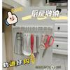 Gancho Trasero para Puerta de Gabinete Dingsheng Una Fila de Riel Deslizante Varilla Colgante Adhesiva sin Taladro Estante de Almacenamiento para Utensilios de Cocina