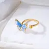 Anel de Pérola, Brincos, Pingente, Conjunto de Três Peças Micro-Cravejado, Estilo Borboleta, Design Gotejamento de Óleo, Luxo Acessível DIY de Alta Qualidade