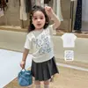 Ropa Infantil ZheLi Camiseta de Manga Corta para Niñas Estilo Verano Delgado 2026 Nuevo Casual Dibujos Animados Ropa Infantil Clase A Top para Bebé