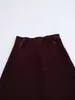 Moda Transfronteriza Europea y Americana Ropa para Mujer Otoño e Invierno 2025 Nuevo Estilo Europeo y Americano Moda Simple Color Puro Falda de Paraguas con Dobladillo Amplio para Mujer