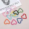 Mosquetón de aleación con forma de corazón colorido pintado Hebilla de resorte Hebilla de escalada Colgante para llavero Gancho Accesorios para joyería DIY
