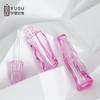Tubo Transparente Brillante para Labial Empaque de Belleza Tubo para Brillo de Labios Anticompresión y Antifugas Plástico al por Mayor con Cabezal Pincel Maquillaje Portátil