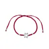 Pulsera tejida a mano de Paz y Alegría Estrella de Seis Puntas de Plata Cuerda de Mano de Nicho Pulsera de Regalo de Cumpleaños para Pareja Novia Mujer