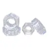 Placa Decorativa Hexagonal de Tuerca Transparente para PC con Rosca Interna, Tapa de Tornillo Completamente Transparente, Tuerca Hexagonal Transparente de Plástico M2-M12