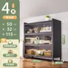 Estante de Almacenamiento para Cocina de Pie Gabinete de Almacenamiento Multicapa a Prueba de Polvo Aparador Doméstico con Puerta Armario Multifuncional Armario de Almacenamiento