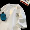 Camiseta Deportiva Holgada para Hombre Cuello Redondo Fiti Estampado Top Casual Verano Juventud Faion Qu