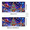 Tecido Fluorescente Preto UV para Pendurar de Natal Papai Noel e Boneco de Neve Brilhantes Neon Painel de Festa de Feriado Banner de Garagem