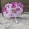 Sombrilla de Danza Estilo Chino, Sombrilla Antigua con Borlas, Sombrilla de Accesorios para Fotos Estilo Hanfu Tradicional, Sombrilla de Papel Aceitado Artesanal Clásica