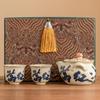Bule de caligrafia Manjianghong para quebrar o chá Household Single Kung Fu Tea Set Forno Ru estilo chinês Aquário Pote Pote portátil não quente