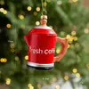Decorações de Natal de Novos Produtos Transfronteiriços Criativas Série Café Pingentes de Superfície de Óleo com Formato Especial Pingentes de Decoração para Árvore de Natal