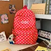 Nueva Mochila Shuai Mijia de Gran Capacidad y Aspecto Moderno con Diseño Casual Estampado, Adecuada para Estudiantes de Secundaria y Preparatoria, con Lunares
