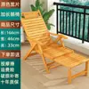 Silla plegable de bambú para balcón, Silla para siesta de adulto, Silla reclinable para ancianos, Silla fresca de verano para siesta, Sillón mecedor para el hogar