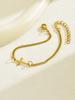 Europa y Estados Unidos pulsera cruzada simple transfronteriza acero de titanio diy pareja novias cadena cruzada joyería de acero inoxidable al por mayor