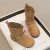 Nuevas Botas Cortas Retro Merlot para Niñas Otoño/Invierno 2026 Botas Birkenstock Infantiles Versátiles Simples Casuales de Dos Vías