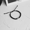 Pulsera Retro con Patrón Ping An para Hombre, Pulsera de Moda para Hombre Estilo Frío ins, Pulsera Versátil para Hombre, Distintiva Correa de Mano Tejida a Mano de Doble Anillo