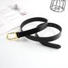 Cinto Fino Retrô Novo com Botão de Pressão, Fivela Moderna e Personalizada, Estilo Coreano Simples para Decoração de Jeans e Vestidos em Estoque