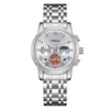 Reloj Multifuncional Elegante para Hombre Orsga con Tres Subesferas, Seis Manecillas, Fase Lunar, Transmisión en Vivo del Fabricante, Reloj de Pulsera de Cuarzo de Moda Transfronterizo