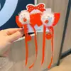 Pinza para el pelo de niña pequeña León Danzante Hanfu Borla Año Nuevo Accesorio para el pelo Peluca Princesa Lazo Adorno para el pelo Pinza para el pelo de niños