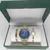 Nova família Laos com água verde fantasma relógio masculino pulseira de três peças relógio rosa das mulheres Guangzhou relógio de pulso de quartzo