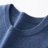 Suéter 100% cachemira pura Bai Cai Rong, estilo de lujo para hombre, nueva colección otoño/invierno 2026, suéter de punto con cuello redondo, casual y sencillo, perfecto para usar en capas