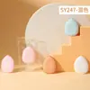 Mini Esponja para Dedos Sy247 Mini Esponja de Maquillaje tipo Gota para la Punta del Dedo Tamaño Pequeño Esponja para el Pulgar para Fijar el Maquillaje y Cubrir Imperfecciones