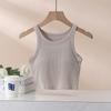 Chaleco de Espalda Descubierta para Mujer Estilo Nuevo con Copas, Camisola Fina de Verano, Top Tubo Integrado, Crop Top Exterior