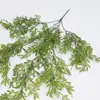 Vegetación de techo, colgante de pared de hierba Fénix de cinco hojas, tallo único, arreglo floral de boda, hojas de planta tropical artificiales, decoración de techo