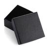 Caja de papel kraft negra, joyero vintage, caja para anillos, collares y colgantes, caja pequeña para joyería, caja de regalo cuadrada.