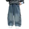 Ropa para niños para niños, pantalones de otoño, nuevo estilo primavera y otoño 2026, jeans elegantes para niños mayores, pantalones largos de otoño para niños