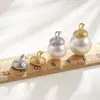 Accesorios de Colgante de Perla DIY Chapado en Plata de Ley S925 Oro de 18K Ocultador Flor de Loto Cabeza Esponjosa Colgante de Collar Accesorios de Soporte Vacío