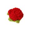Mini cabeza de rosa tejida con acabado para manualidades, accesorios para prendas, pétalos múltiples de 4 cm
