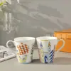 Taza Doble Serie Unicornio Aijia Transfronteriza Patrón de Dibujos Animados Taza de Café de Porcelana Ósea Taza de Agua para el Hogar Taza de Agua para Niños