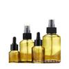 Venta al por mayor, juego de cosméticos de hombro verde oliva, botella portátil con gotero para crema, botella con atomizador, estilo Afu, botella de rocío puro.