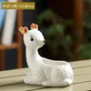 Vaso de suculenta criativo, personalizado, simples, respirável, fofo, em formato de animal de estimação, para mesa, animalzinho branco fofo com furos