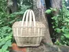 Cesta de Bambú Tejida a Mano Retro para el Hogar con Tapa, Cesta de Bambú Tejida para Verduras, Cesta de Compras, Cesta de Almacenamiento, Estilo Fruta