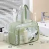 Bolsa de natación con separación seco-húmedo, neceser transparente para artículos de tocador, bolsa de baño impermeable de gran capacidad para mujer, disponible para dropshipping