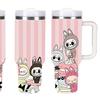Taza de Coche de 40 oz Taza de Agua Sanrio Taza Labubu Gran Capacidad Termo de Acero Inoxidable 304 para Uso en Casa